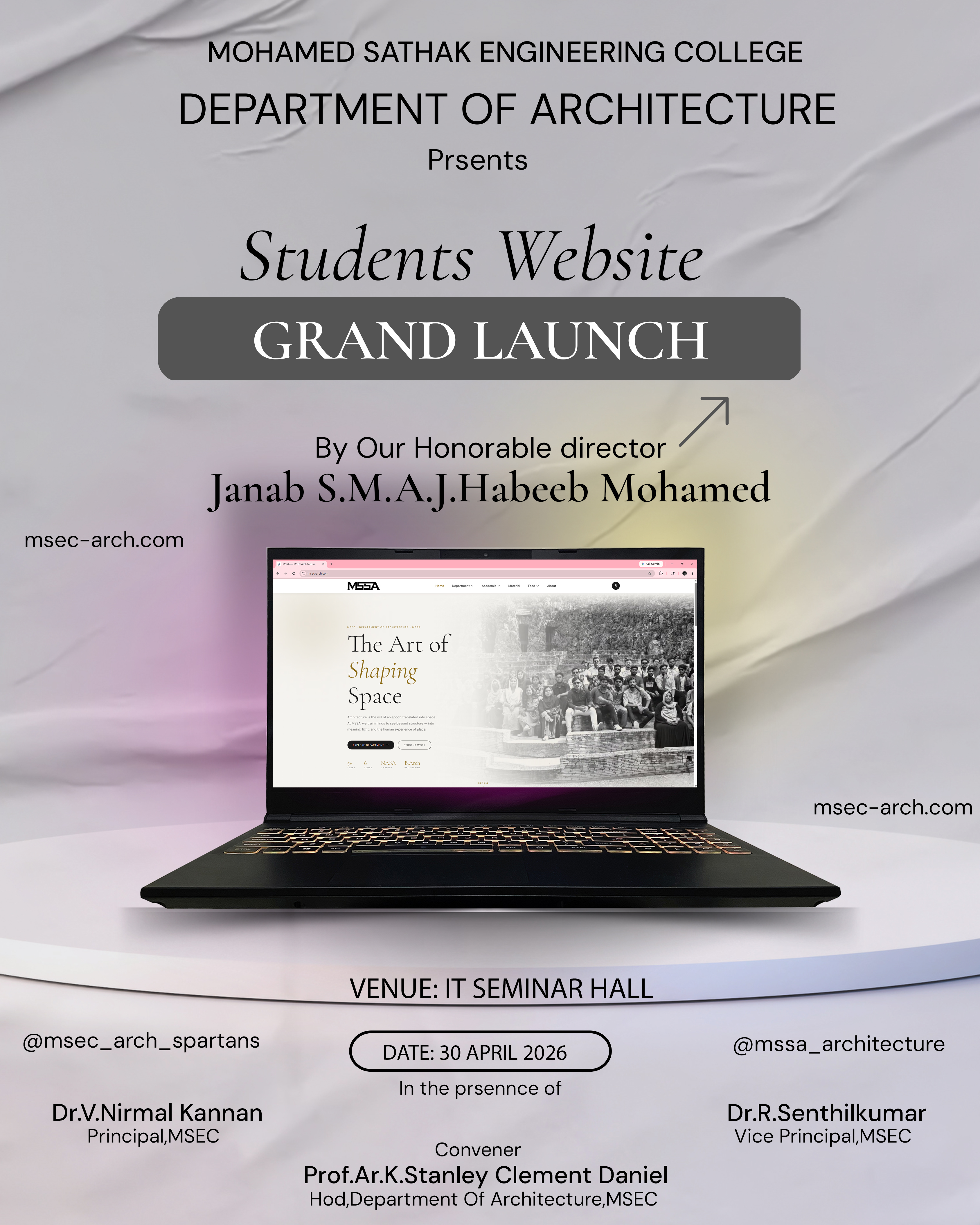 GRAND LAUNCH - MSSA WEBSITE
